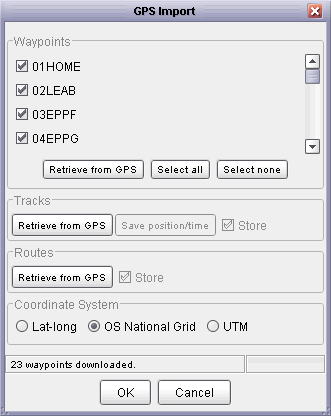 GPS import