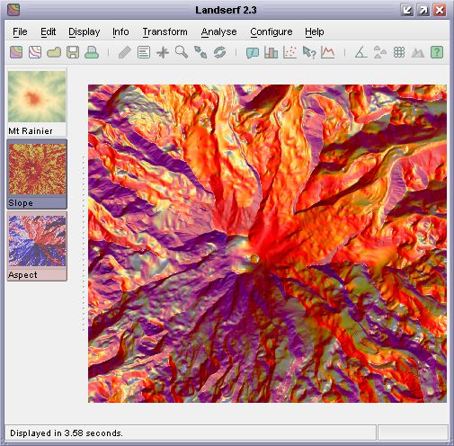 RGB blended slope and aspect map