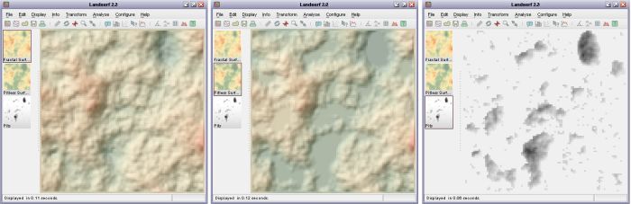 Pit removal applied to fractal surface