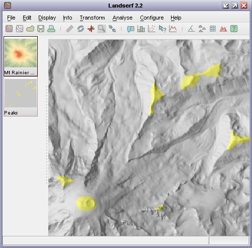 Detection of all peaks with 100m relative drop